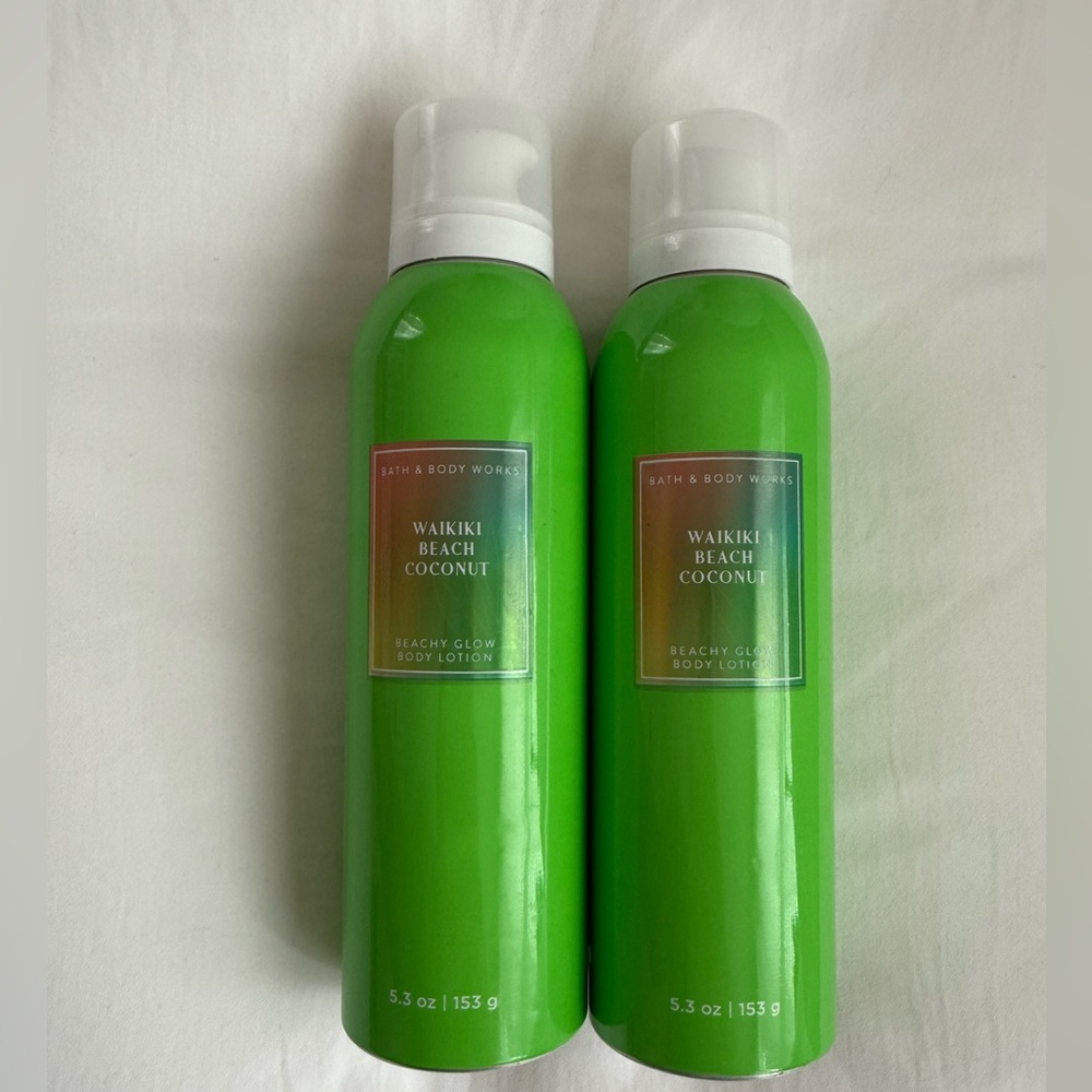 BATH AND BODY WORKS SET (2) BEAUTY GLOW LOTION WAIKIKI BEACH COCONUT